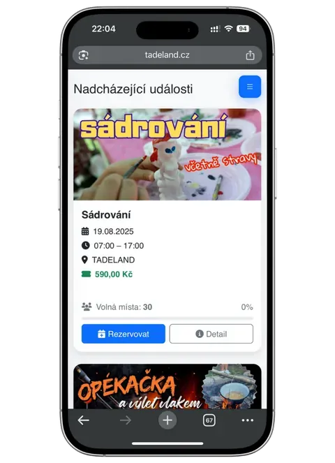 Seznam nadcházejících událostí
